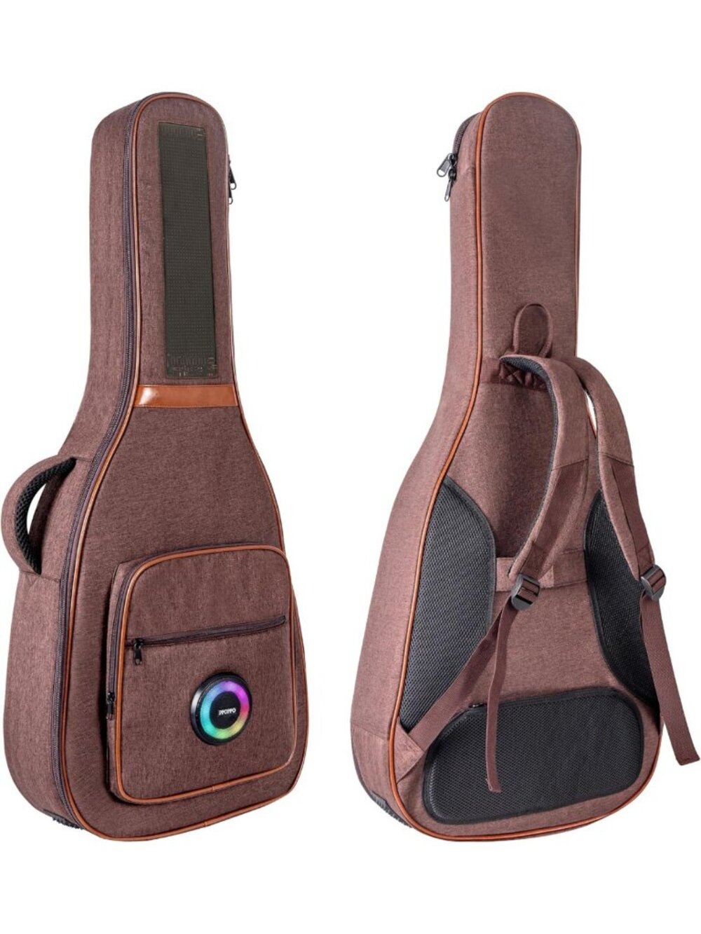 Extra Thick 0.7” Acoustic Guitar Bag for 40/41/42 Inch Guitars - Brown, Durable